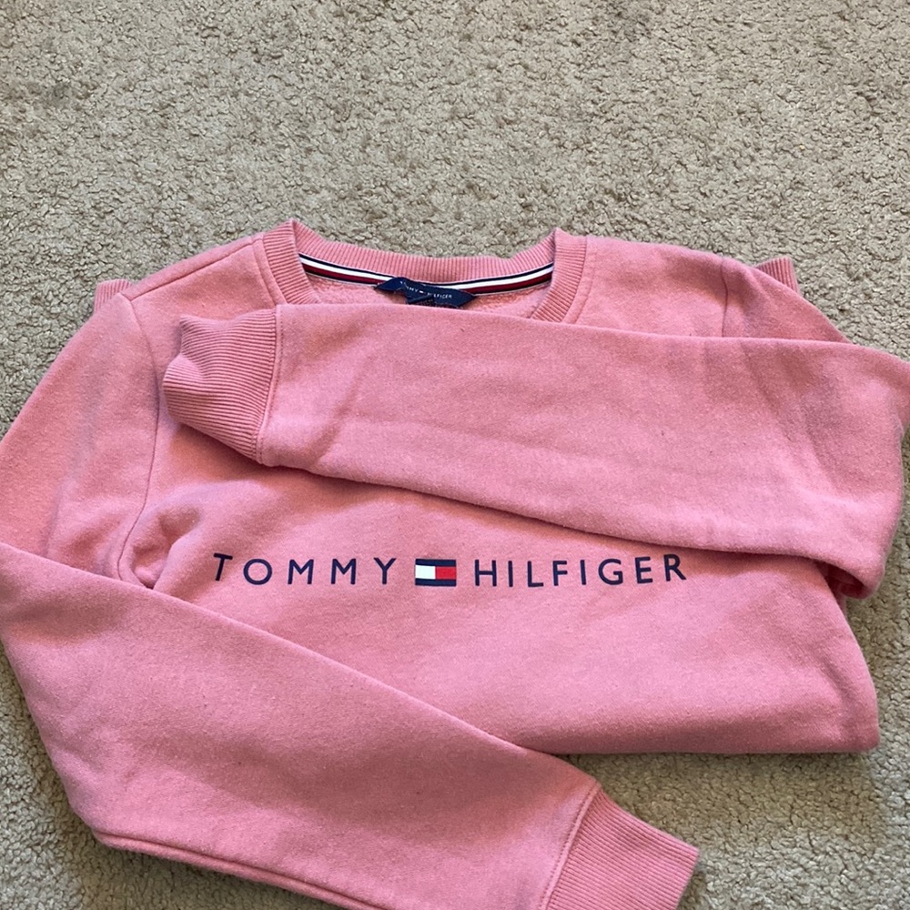 Tommy Hilfiger pink crew sweatshirt